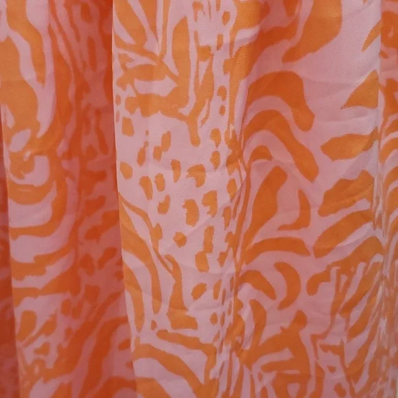 Lilly Pulitzer Pink & Coral Animal Print Dress Size XL - Picture 10 of 12